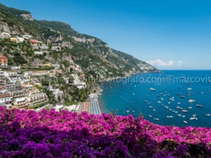 Foto di Positano stmpata su Forex